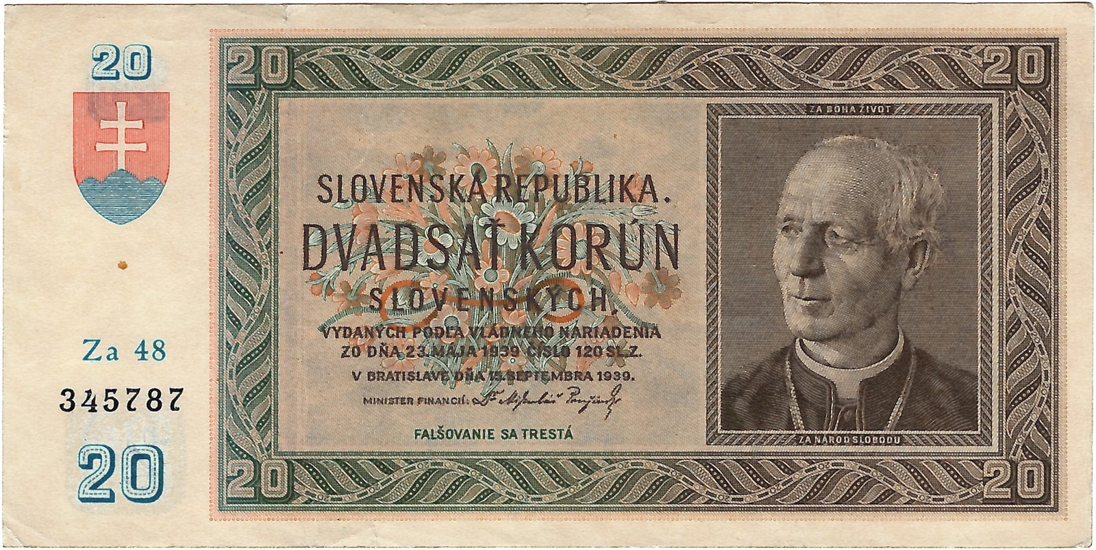 Slovenský štát 1939 1945 eAukce Numea auctions Livebid cz