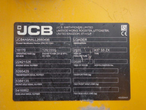 KLOUBOVÝ ČELNÍ NAKLADAČ JCB 437ZX
