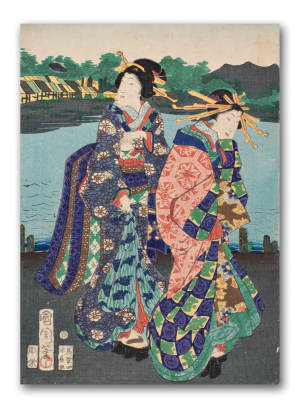 Toyohara Kunichika 豊原 国周 | Čtyři grafické listy