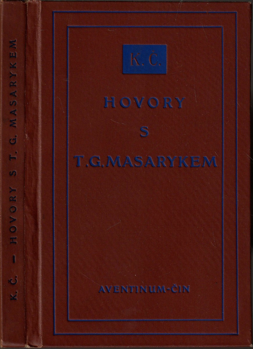 Čapek, Karel. Hovory s T.G. Masarykem (podpis)