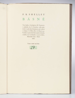 Percy Bysshe Shelley (1792-1822) Toyen (1902-1980)