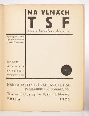 Jaroslav Seifert (1901-1986) Karel Teige (1900-1951)