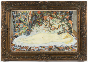 EMIL ORLIK 1870 - 1932 - LEŽÍCÍ AKT