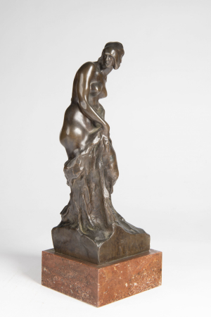 LADISLAV ŠALOUN 1870 - 1946 - DÍVKA S DRAPÉRIÍ (ZUZANKA)