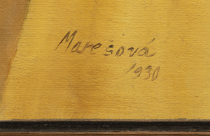 MILADA MAREŠOVÁ 1901 - 1987 - DÁMA VE ŽLUTÉM
