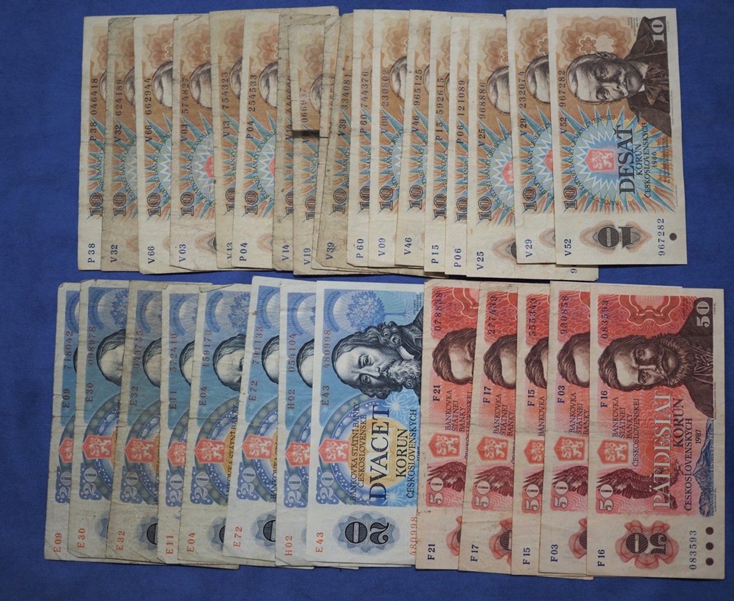 Konvolut bankovek Československo