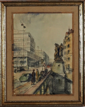 Vladimír Ringes (1911 – 1989) – Pohled z Hlávkova mostu