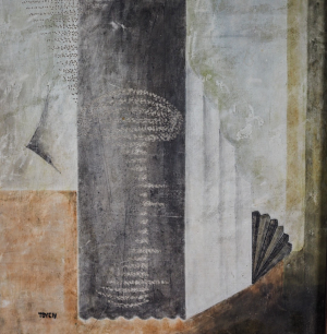 Toyen (1902 – 1980) - Surrealistická kompozice na sádrovém podkladu