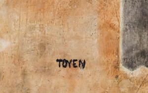 Toyen (1902 – 1980) - Surrealistická kompozice na sádrovém podkladu