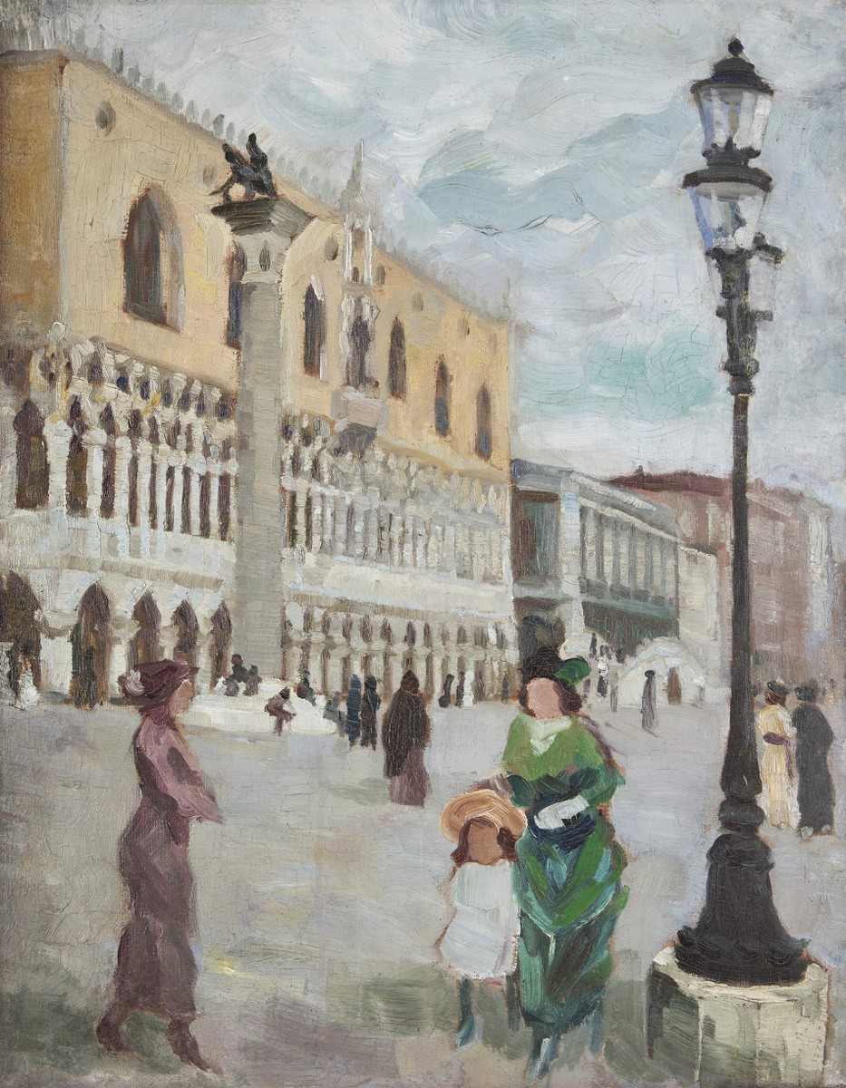 JOZEF TEODOR MOUSSON (1887-1946): Námestie sv. Marka v Benátkach
