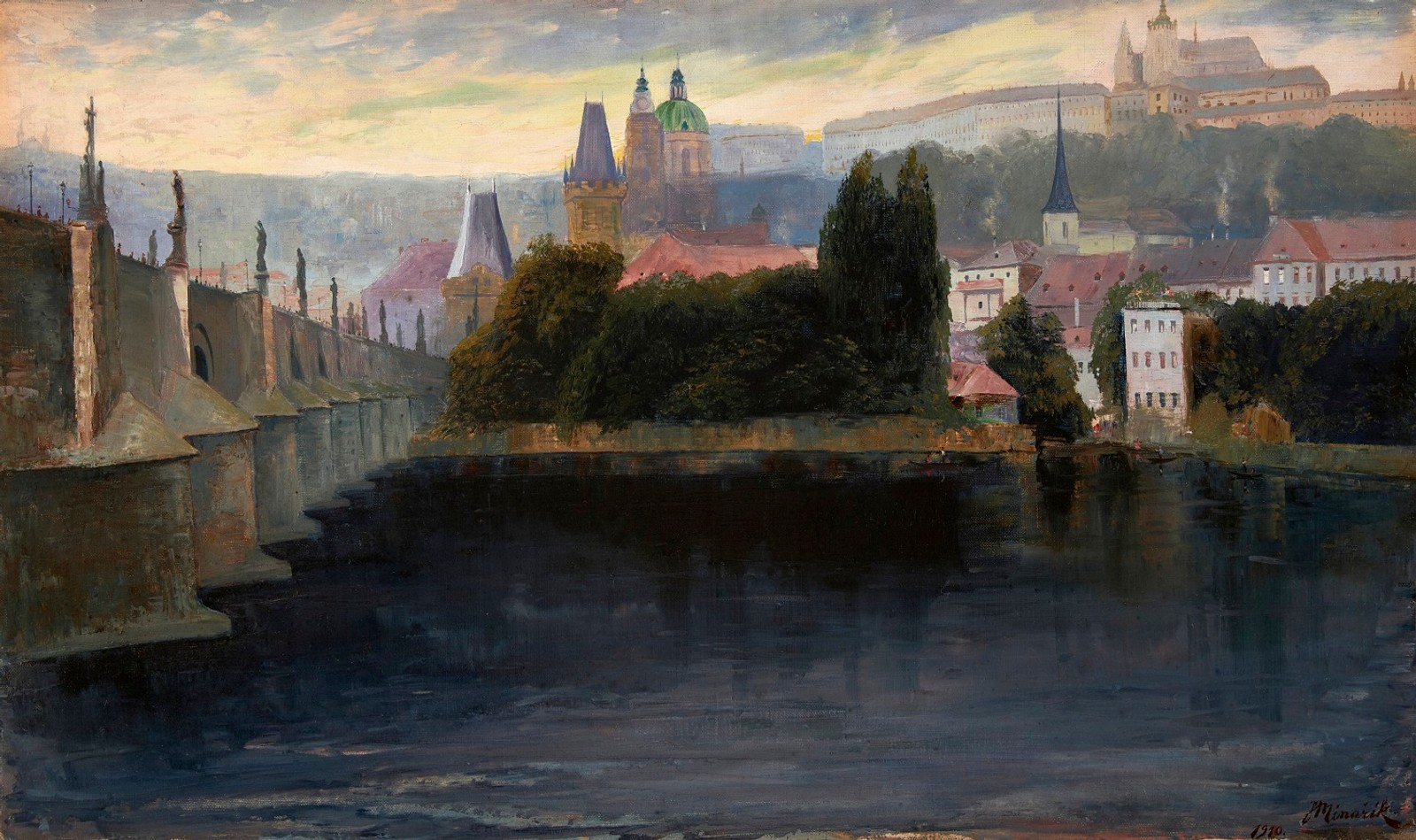 JAN BEDŘICH MINAŘÍK (1862-1937): U Karlova mostu