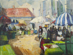 ŠTEFAN FILEP (1954): Košický trh (veľký formát)