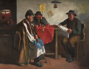 ANDOR G. HORVÁTH (1876-?): Posedenie (veľký formát)