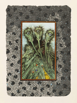ALBÍN BRUNOVSKÝ (1935-1997): Ilustrácia k detskej knihe „Tri princezné v belasej skale“