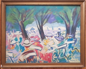 János Vaszary (1867-1939) - Zahradní restaurace