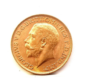 Zlatá mince Sovereign Král Jiří V., 1914
id 13427