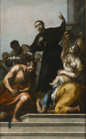 Svatý František Xaverský při křtu