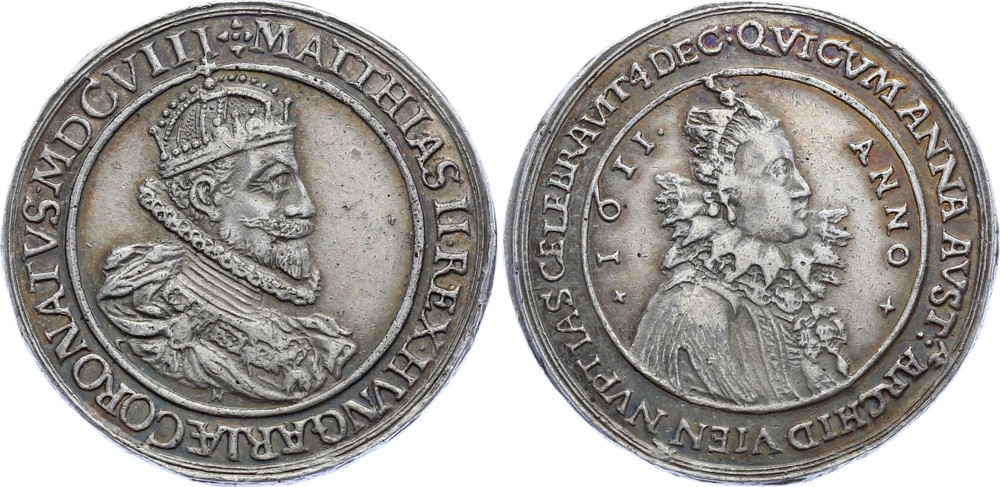 Austrian Empire Medal - Wedding of Matthias II with Anna from Tyrol - R