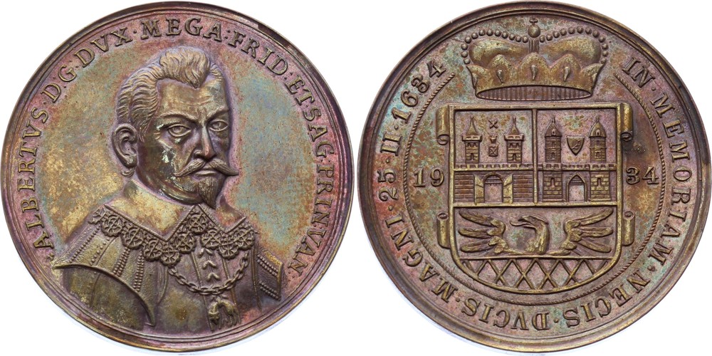Czechoslovakia Copper  Medal of Waldstein 1934