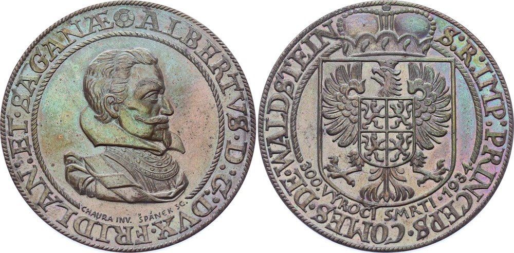 Czechoslovakia Copper Medal of Waldstein 1934 - PROOF