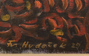 František Hudeček (1909–1990) Krajina s větrným mlýnem