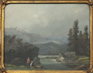 Josef Navrátil (1798–1865) Romantická krajina s jezerem