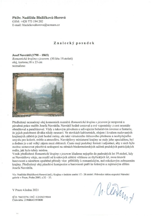 Josef Navrátil (1798–1865) Romantická krajina s jezerem