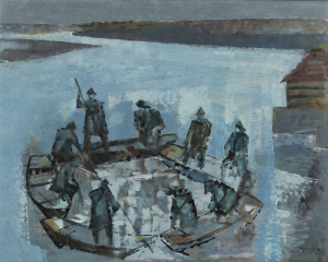František Jiroudek (1914–1991) Výlov rybníka