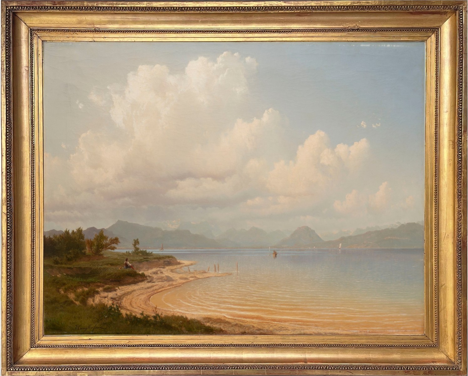 Max Haushofer (1811 - 1866) - U jezera