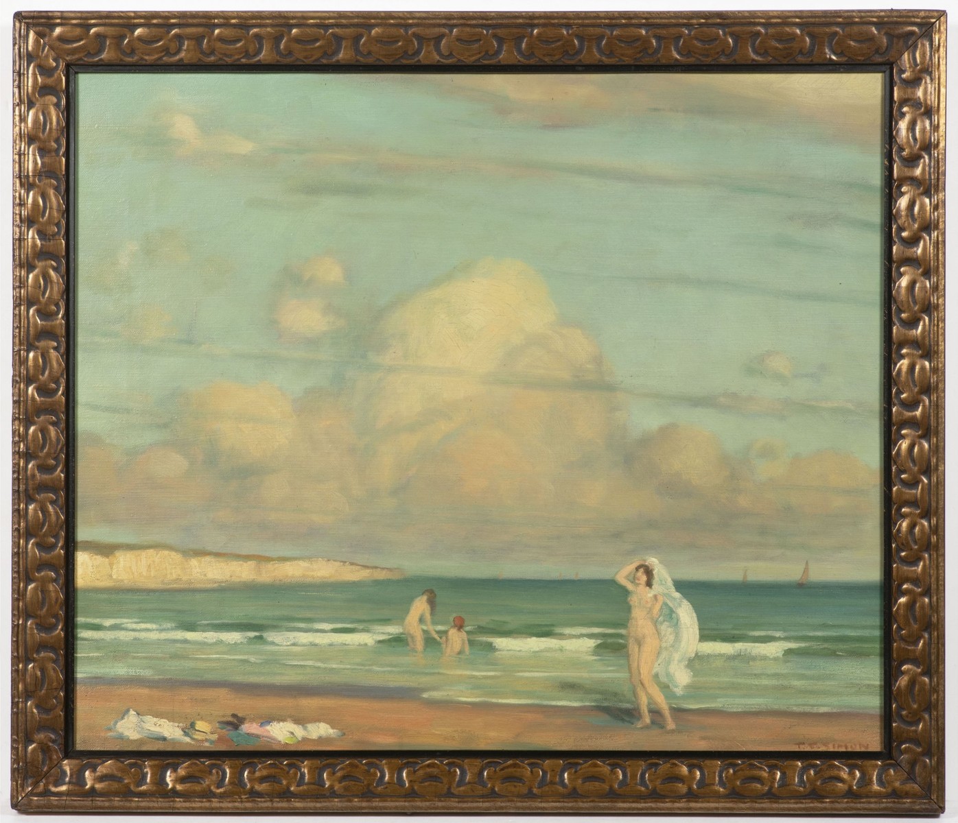 TAVÍK FRANTIŠEK ŠIMON 1877 - 1942 - KOUPÁNÍ U MOŘE
