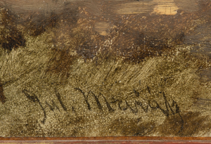 JULIUS MAŘÁK 1832 - 1899 - MÝTINA V LESE