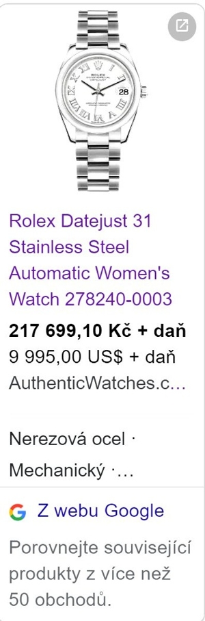 Dámské ocelové hodinky Rolex Datejust 36 perfektní stav 