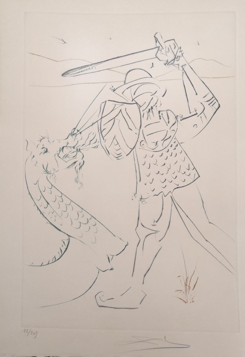 Salvador Dalí - La Tombe de Lancelot (La Quete du Graal)