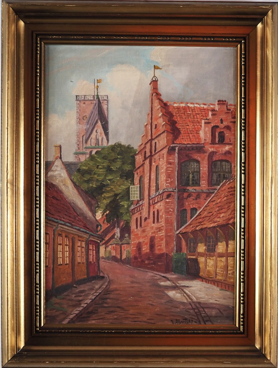 Valdemar Albertsen (1868-1954) – Ulička v Dánsku