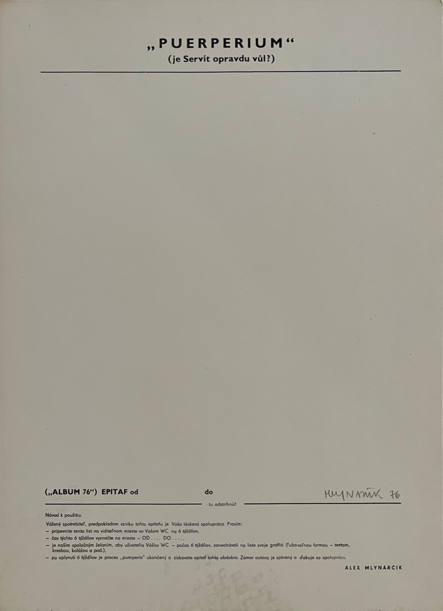 Alex Mlynárčik - Puerperium