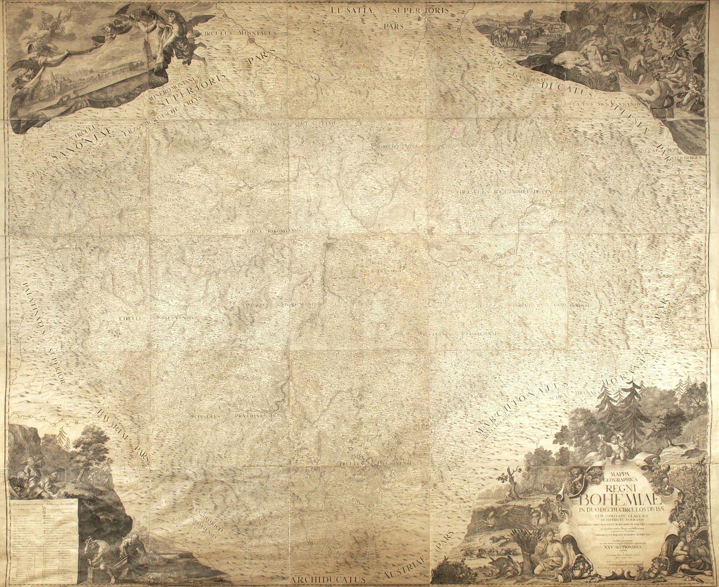 Autor neurčen | Müllerova mapa Čech z roku 1720