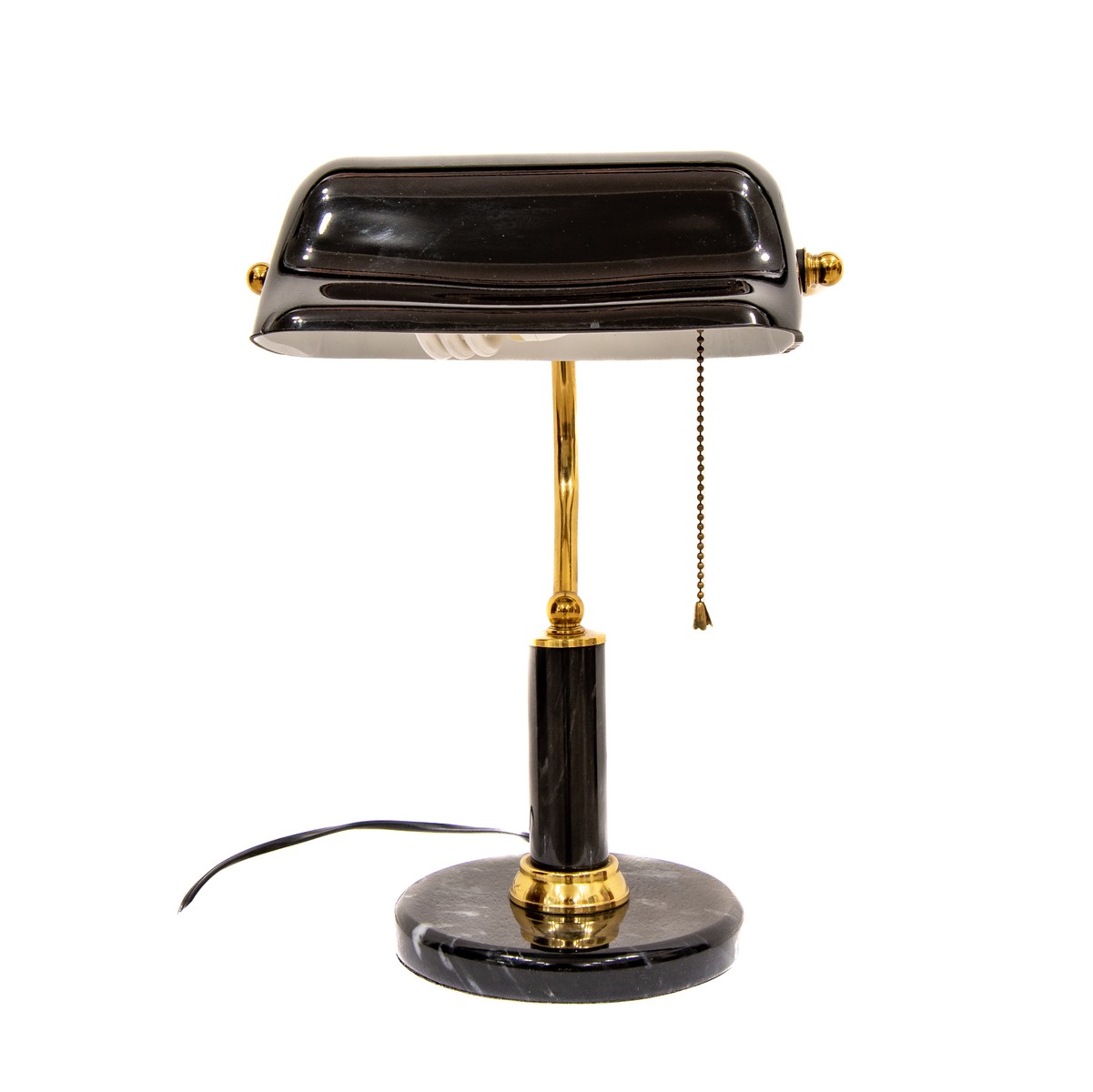 Stolní lampa tzv. "bankéřská", 30. léta 20. století