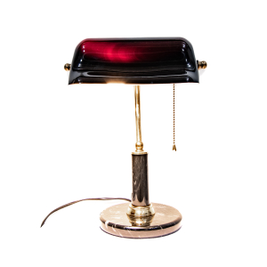 Stolní lampa tzv. "bankéřská", 30. léta 20. století
