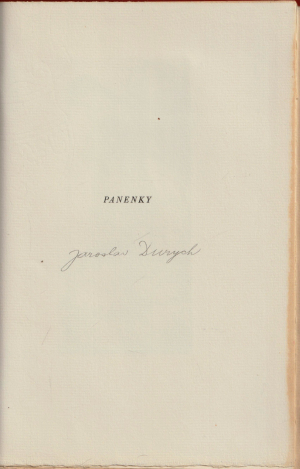 Panenky / Jaroslav Durych (podpis) ; vyzdobil František Pavelka
