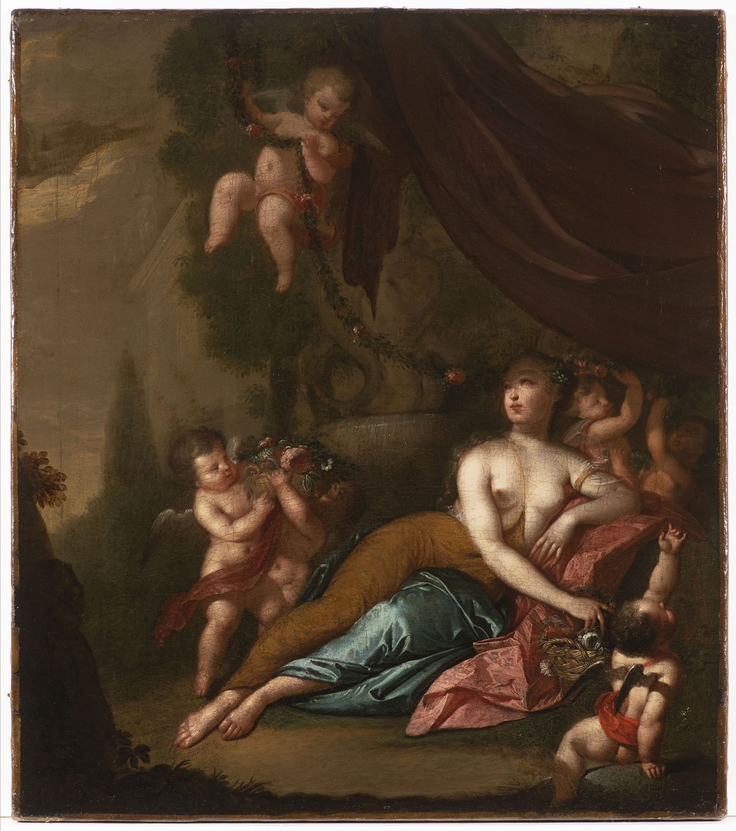 Reclining Venus with Putti