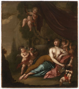 Reclining Venus with Putti