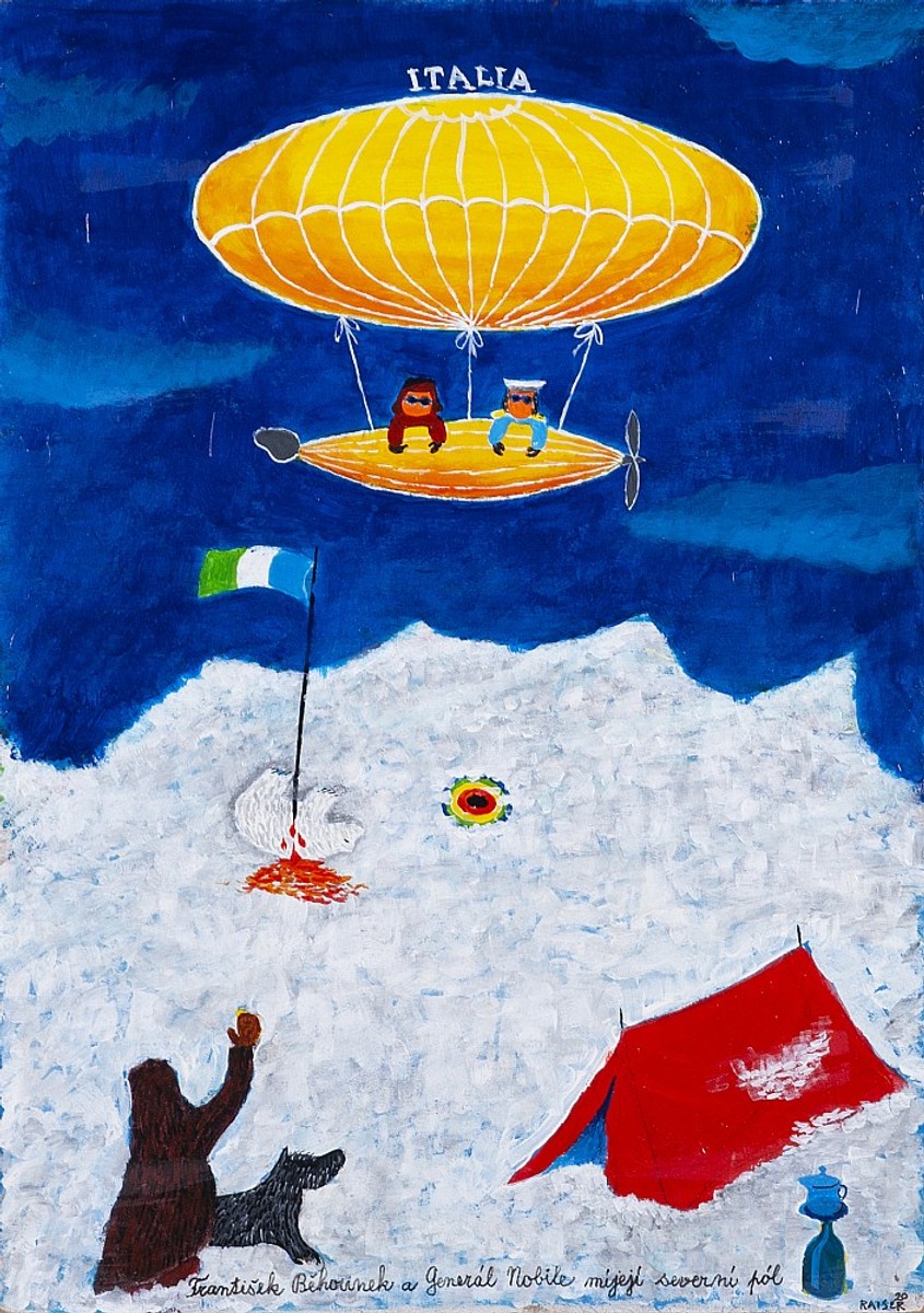Zdeněk Raiser - František Běhounek a generál Nobile míjejí severní pól