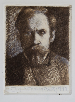 August Brömse  - Autoportrét