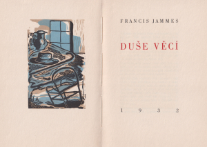 Jaromír Šedivý - Fr. Jammes: Duše věcí