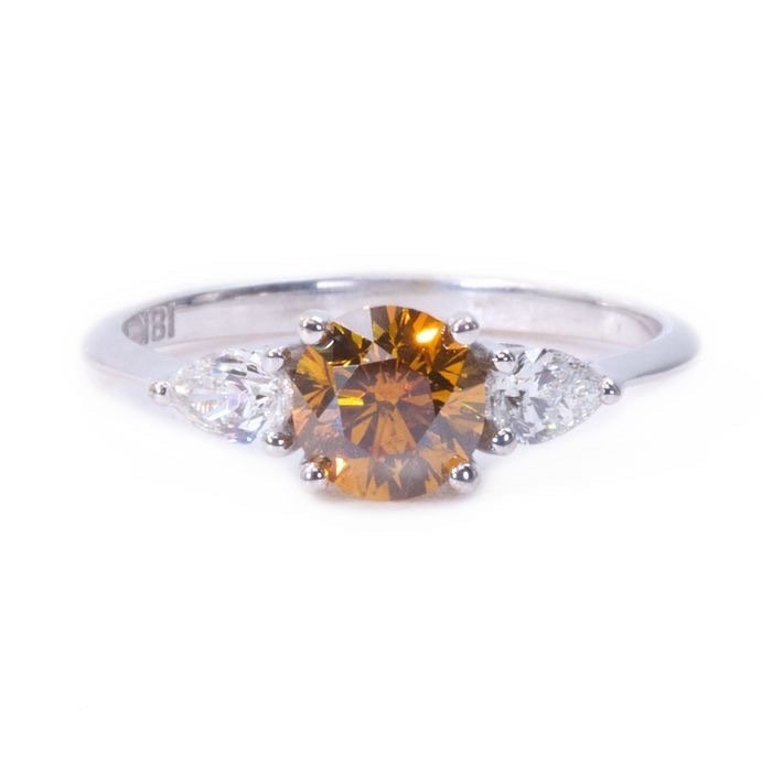 18 kt. Bílé zlato - Prsten - Diamant 0,88 ct
