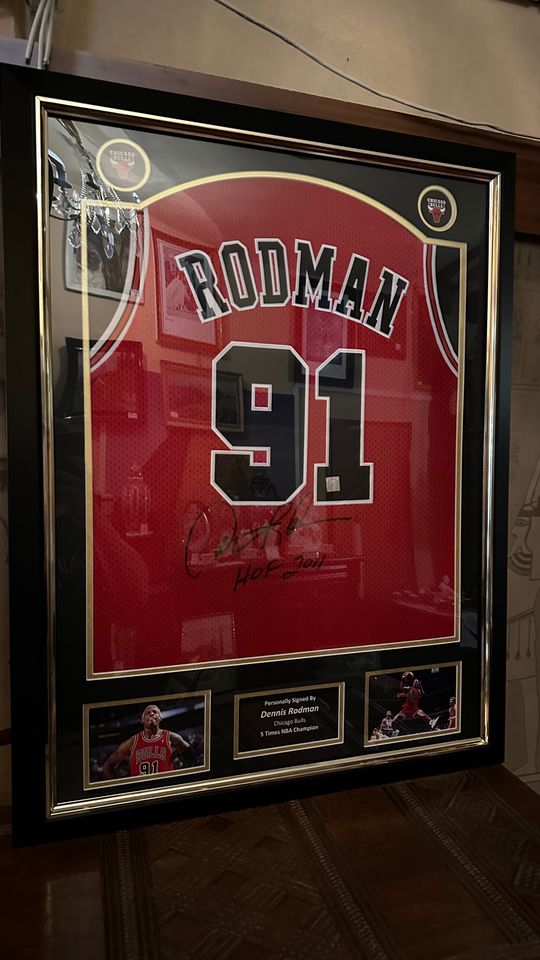 Chicago Bulls - NBA Basketbal - Dennis Rodman - podepsaný dres