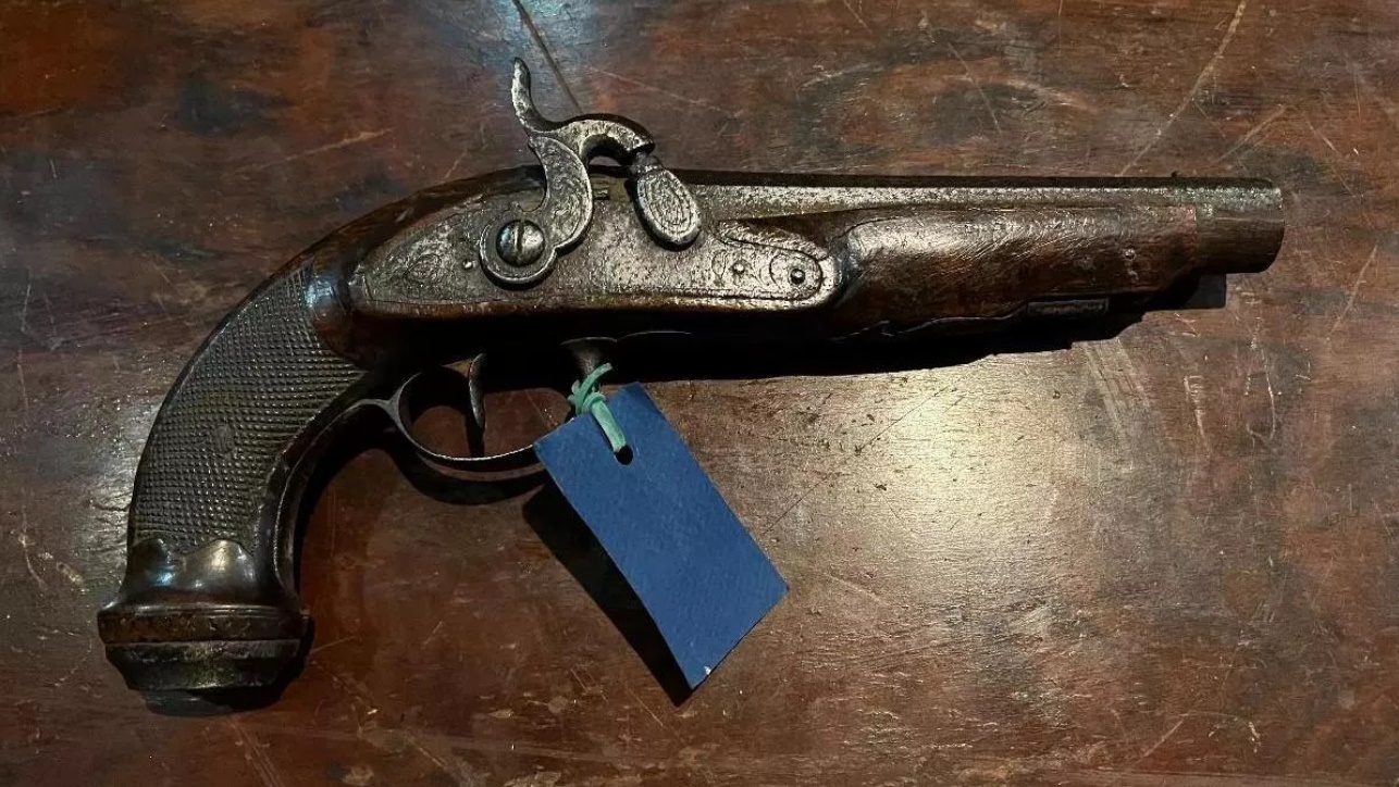 Perkusní pistole od r. 1830-1850, ráže 15 mm