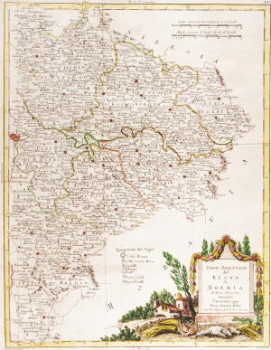 (Mapa Čech) G. Zuliani, G. Pitteri: PARTE ORIENTALE del REGNO di BOEMIA