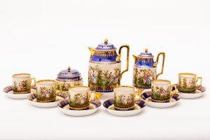 „Vídeňský“ porcelánový kávový servis