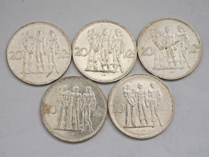 5 Ks 20 Kč - 20 Koruna 1933. Stříbro.